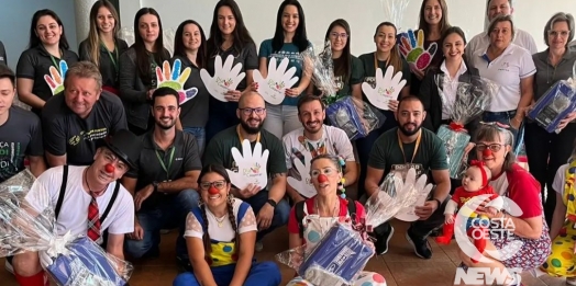 Dia C: Risoterapia SH, cooperativas de crédito e entidades de Santa Helena atendem crianças do Ccica