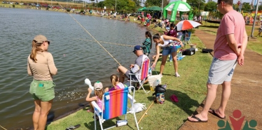 Dia das crianças em Missal foi marcado pela 6ª pesca infantil no Lago Municipal