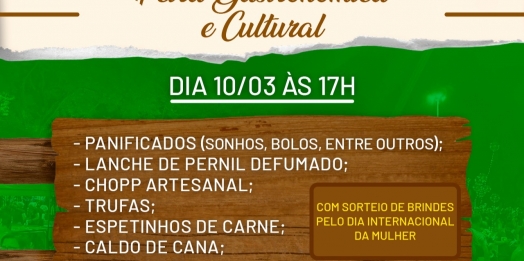 Domingo ocorre a 1ª Feira Gastronômica e Cultural de 2024 em Missal