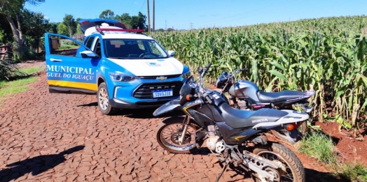 Duas motocicletas  são recuperadas e dois adolescentes são apreendidos pela GM de São Miguel do Iguaçu