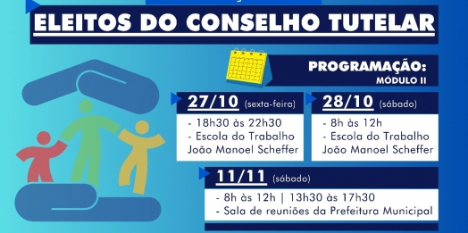 Eleitos para o Conselho Tutelar devem participar de formação que começa neste final de semana