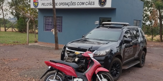 Em Entre Rios do Oeste, BPFron recupera motocicleta furtada