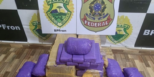 Em Guaíra-PR BPFRON e Polícia Federal apreendem drogas e recuperam veículo furtado