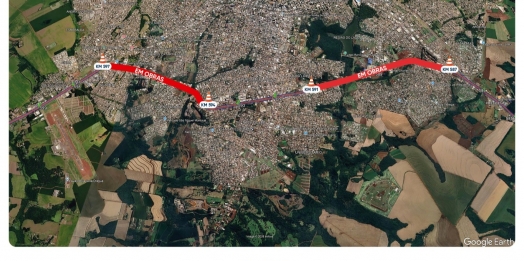 EPR Iguaçu retoma frente de obras noturnas de recuperação do pavimento no perímetro urbano de Cascavel