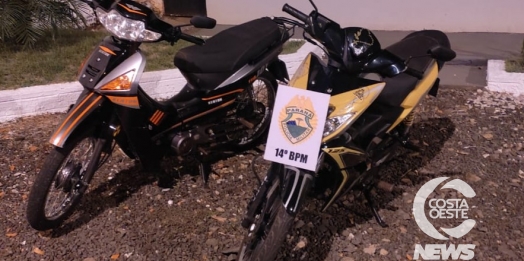 Equipe do Choque recupera, em Itaipulândia, duas motocicletas roubadas no Paraguai