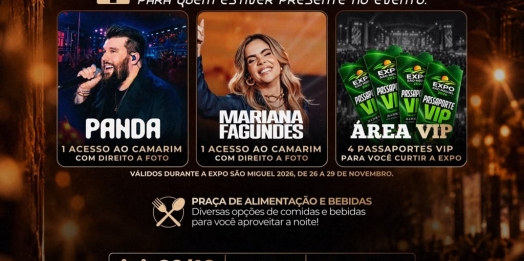 Escolha da Rainha da Expo São Miguel 2026 acontece nesta sexta-feira (30)