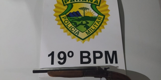 Espingarda é apreendida pela PM em Santa Helena ao atender ocorrência de discussão familiar