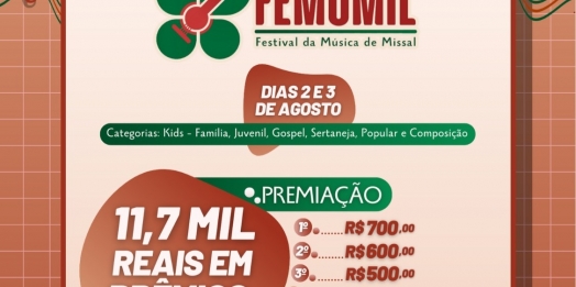 Estão Abertas as inscrições para o Festival da Música de Missal