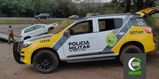 Estelionatário é preso pela Polícia Militar após intensa perseguição na BR-277