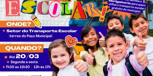 Estudantes de São Miguel do Iguaçu devem confeccionar nova carteirinha do transporte escolar