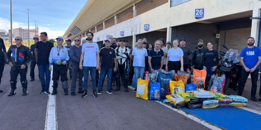 Evento de motociclistas arrecada mais de 300 quilos de alimento para o Banco de Ração de Cascavel