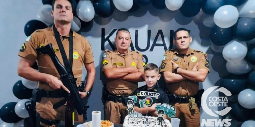 Fã da Polícia Militar recebe surpresa em Itaipulândia