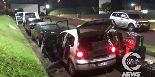 Forças policiais apreendem veículos e cigarros em Itaipulândia