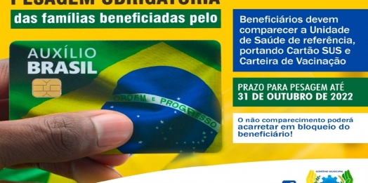 Governo de São Miguel do Iguaçu convoca beneficiários do Auxílio Brasil para a campanha de pesagem
