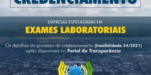 Governo de São Miguel do Iguaçu credencia empresas especializadas em exames laboratoriais