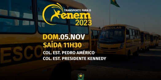 Governo Municipal de Serranópolis disponibiliza transporte para o ENEM 2023