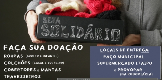 Governo Municipal e Provopar lançam a terceira edição da campanha ‘Seja Solidário’