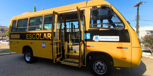 Governo Municipal de São Miguel do Iguaçu reforça transporte escolar com entrega de mais um ônibus 0 km