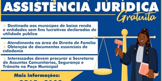 Governo Municipal retoma o Programa de Assistência Jurídica Gratuita