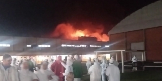 Grande incêndio em frigorífico é registrado na Copacol de Cafelândia