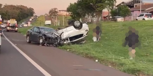 Grave acidente é registrado na BR-277, em Céu Azul
