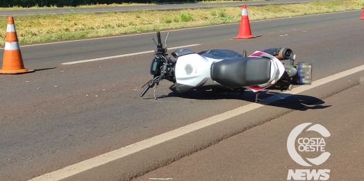 Grave acidente na BR-277 em Medianeira causa morte de motociclista