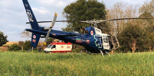 Gravemente ferido após ser agredido em Guaíra, rapaz é transferido de helicóptero