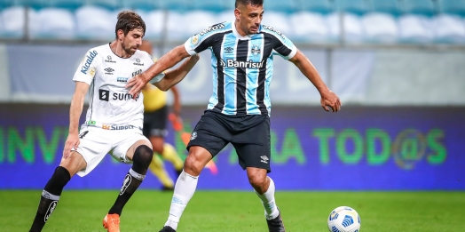 Grêmio cede empate ao Santos, segue sem vencer e na lanterna do Brasileirão