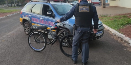 Guarda municipal de São Miguel do Iguaçu apreende bicicletas motorizadas