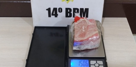 Homem com tornozeleira é preso com 150g de maconha em Santa Rosa do Ocoí