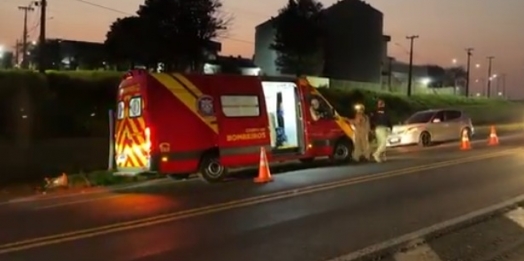 Homem fica em estrado grave ao ser atropelado na BR-277, em Cascavel