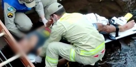Homem fica ferido ao cair com bicicleta em rio em Medianeira