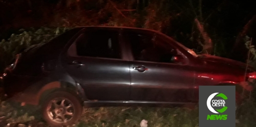 Homem fica ferido em capotamento durante a madrugada na PR 317 em Santa Helena