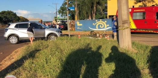 Homem morre em acidente envolvendo carro e moto em Santa Terezinha de Itaipu