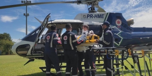 Homem que sofreu queda de altura em Santa Helena é entubado e levado ao HU de Cascavel