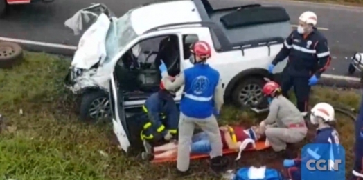 Identificadas as vítimas de grave acidente na PR-180 onde seis pessoas morreram