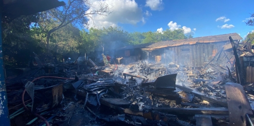 Incêndio em São Miguel do Iguaçu deixa 11 pessoas desabrigadas