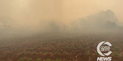 Incêndio mobiliza equipes de emergência em São Miguel do Iguaçu