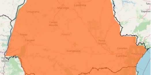 Inmet emite alerta de tempestade para todos os municípios do Paraná nesta quarta-feira (10)