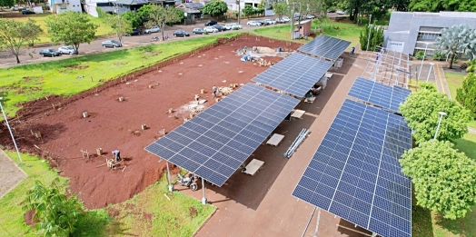 Instalação da Usina Fotovoltaica junto ao Paço Municipal em Itaipulândia poderá gerar 225kw