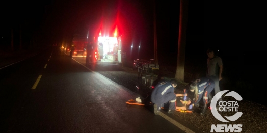 Jovem é encontrada caída sobre a PR 488 em Santa Helena