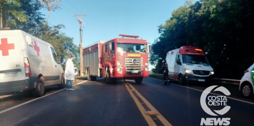 Jovem é resgatado após cair sobre as pedras embaixo da ponte em Santa Helena