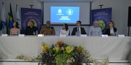 Lançamento da Patrulha Maria da Penha fortalece o combate à violência contra a mulher, em Santa Terezinha de Itaipu