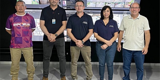 Lideranças da região conhecem o sistema de videomonitoramento e a estrutura de segurança de São Miguel do Iguaçu