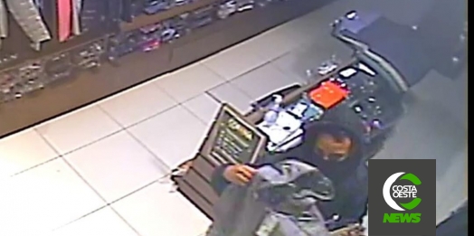 Loja é arrombada durante a madrugada no centro de Santa Helena e produtos são furtados