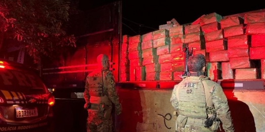 Mais de 1,5 tonelada de maconha que saiu de Santa Helena é apreendida pela PRF
