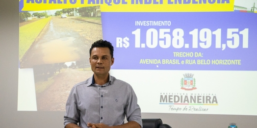 Mais de R$ 1 milhão de reais investidos em pavimentação para o Parque Independência