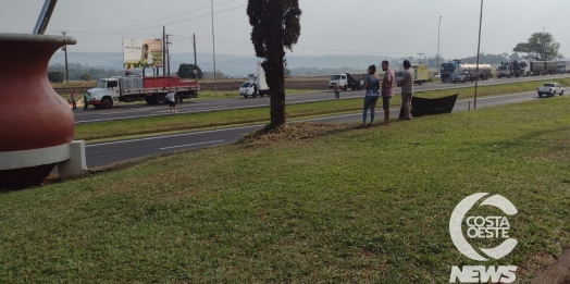 Manifestação dos caminhoneiros pede paralisação do transporte na BR 277