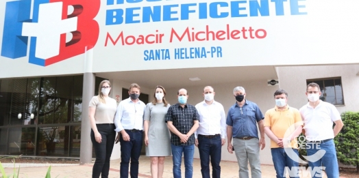 Marcel Micheletto se reúne com lideranças de Santa Helena  e visita o novo hospital