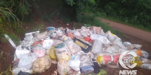 Material reciclável e lixo orgânico são descartados de forma irregular em Santa Helena